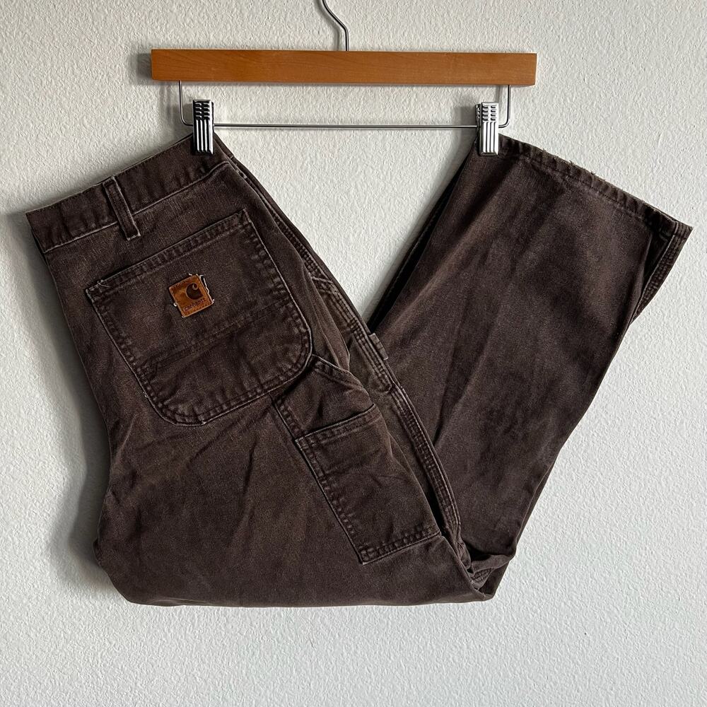 Carhartt B11 DKB brown work wear carpenter pants